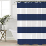 Simple Stripe Navy Waterproof Durable Shower Curtain - LeobonZone