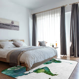 World Map Ink Painting Sponge Rillet Rubber Rugs - LeobonZone