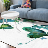 World Map Ink Painting Sponge Rillet Rubber Rugs - LeobonZone