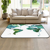 World Map Ink Painting Sponge Rillet Rubber Rugs - LeobonZone