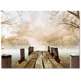 Quiet Wooden Bridge Branches Right Angle Felt Rugs - LeobonZone