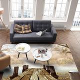 Quiet Wooden Bridge Branches Right Angle Felt Rugs - LeobonZone