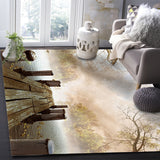 Quiet Wooden Bridge Branches Right Angle Felt Rugs - LeobonZone