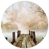 Quiet Wooden Bridge Branches Circular Felt Rugs - LeobonZone