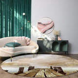 Quiet Wooden Bridge Branches Circular Felt Rugs
