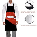 Red Lips Personalized Canvas Apron - LeobonZone