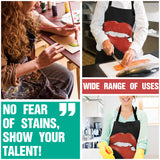 Red Lips Personalized Canvas Apron - LeobonZone