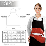 Red Lips Personalized Canvas Apron - LeobonZone