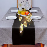 Gorgeous Golden Rose Table Runner Place Mats - LeobonZone