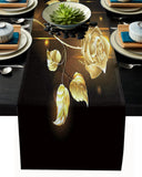 Gorgeous Golden Rose Table Runner Place Mats