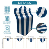 Classic Blue And White Stripe Table Runner Place Mats - LeobonZone