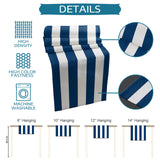 Classic Blue And White Stripe Table Runner Place Mats - LeobonZone