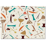 Brown Geometric Cartoon Right Angle Felt Rugs - LeobonZone