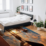 Sea View And Sky In Summer Right Angle Felt Rugs - LeobonZone