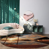 Sea View And Sky In Summer Circular Felt Rugs - LeobonZone