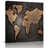 Retro world map Canvas painting - LeobonZone