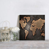 Retro world map Canvas painting - LeobonZone