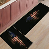 American Flag Eagle Right Angle Felt Doormat Two piece set - LeobonZone