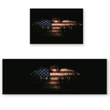 American Flag Eagle Right Angle Felt Doormat Two piece set - LeobonZone