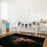 American Flag Eagle Right Angle Felt Rugs - LeobonZone