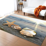 Sun Beach Starfish Right Angle Felt Rugs - LeobonZone