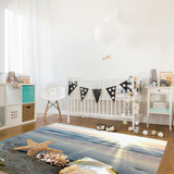 Sun Beach Starfish Right Angle Felt Rugs - LeobonZone
