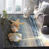 Sun Beach Starfish Right Angle Felt Rugs - LeobonZone
