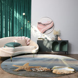 Sun Beach Starfish Circular Felt Rugs - LeobonZone
