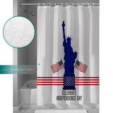 Statue of liberty on Independence Day Shower Curtain - LeobonZone