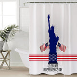 Statue of liberty on Independence Day Shower Curtain - LeobonZone