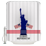 Statue of liberty on Independence Day Shower Curtain - LeobonZone