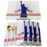 Statue of liberty on Independence Day Personalized Table Placemats - LeobonZone