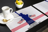 Statue of liberty on Independence Day Personalized Table Placemats - LeobonZone