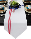 Statue of liberty on Independence Day Sharp Angle Table Runner Place Mats - LeobonZone