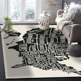 Vintage usa map Right Angle Felt Rugs - LeobonZone