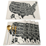 Vintage usa map Personalized Table Placemats - LeobonZone
