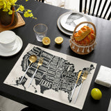 Vintage usa map Personalized Table Placemats - LeobonZone