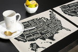 Vintage usa map Personalized Table Placemats - LeobonZone