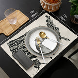 Vintage usa map Personalized Table Placemats - LeobonZone