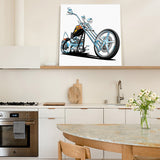 Punk motorcycle trend motor vehicle cartoon Canvas painting - LeobonZone