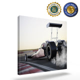 Racing car smoke high speed direction locomotive Canvas painting - LeobonZone