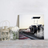 Racing car smoke high speed direction locomotive Canvas painting - LeobonZone