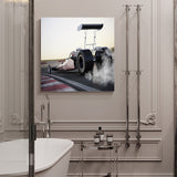 Canvas wall art racing car smoke high speed direction locomotive Canvas painting