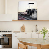 Racing car smoke high speed direction locomotive Canvas painting - LeobonZone