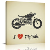 Motorcycle love transportation retro Canvas painting - LeobonZone