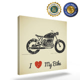 Motorcycle love transportation retro Canvas painting - LeobonZone