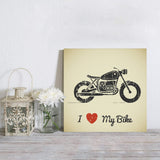 Motorcycle love transportation retro Canvas painting - LeobonZone