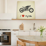 Motorcycle love transportation retro Canvas painting - LeobonZone