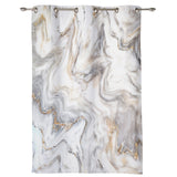 Marble yellow and white wavy pattern window curtains - LeobonZone