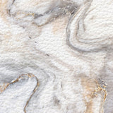 Marble yellow and white wavy pattern Leather Doormat - LeobonZone